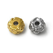 ステンレス製304 ロンデルビーズ 約6×4.4mm 小粒 メタルパーツ 金属アレルギー対応 1個売り【3720】