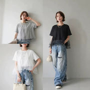 新作・レディース服・半袖・韓国風・Tシャツ・トップス     3色