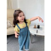 2026新品 韓国風 デニムオーバーオール 春秋 子供服 女の子 カジュアル 80-140cm