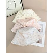 お時間限定SALE 春夏用花柄フリンジバケットハット 3色通気性良し業務用多色展開対応