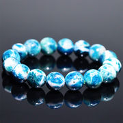 高品質 約13mm 蛍光 アフガナイト Afghanite アフガン石 ブレスレット ブルー×オレンジ発光の希少天然石