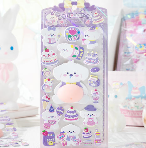 3Dシール ぷくぷくシール 手芸DIY 手帳シール ステッカー 装飾シール 立体シール