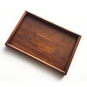 木製・漆塗　スリ漆木目　長手盆　トレー　30cm