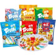 【8種類】トローリ Trolli グミ フルーツ味 咀嚼音 SNSで話題 人気お菓子 SAMR トカゲ 恐竜 ピザ ケーキ屋