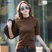 Tシャツ 半袖 夏 春秋 セミハイネックインナー レディース ファッション NBQA292