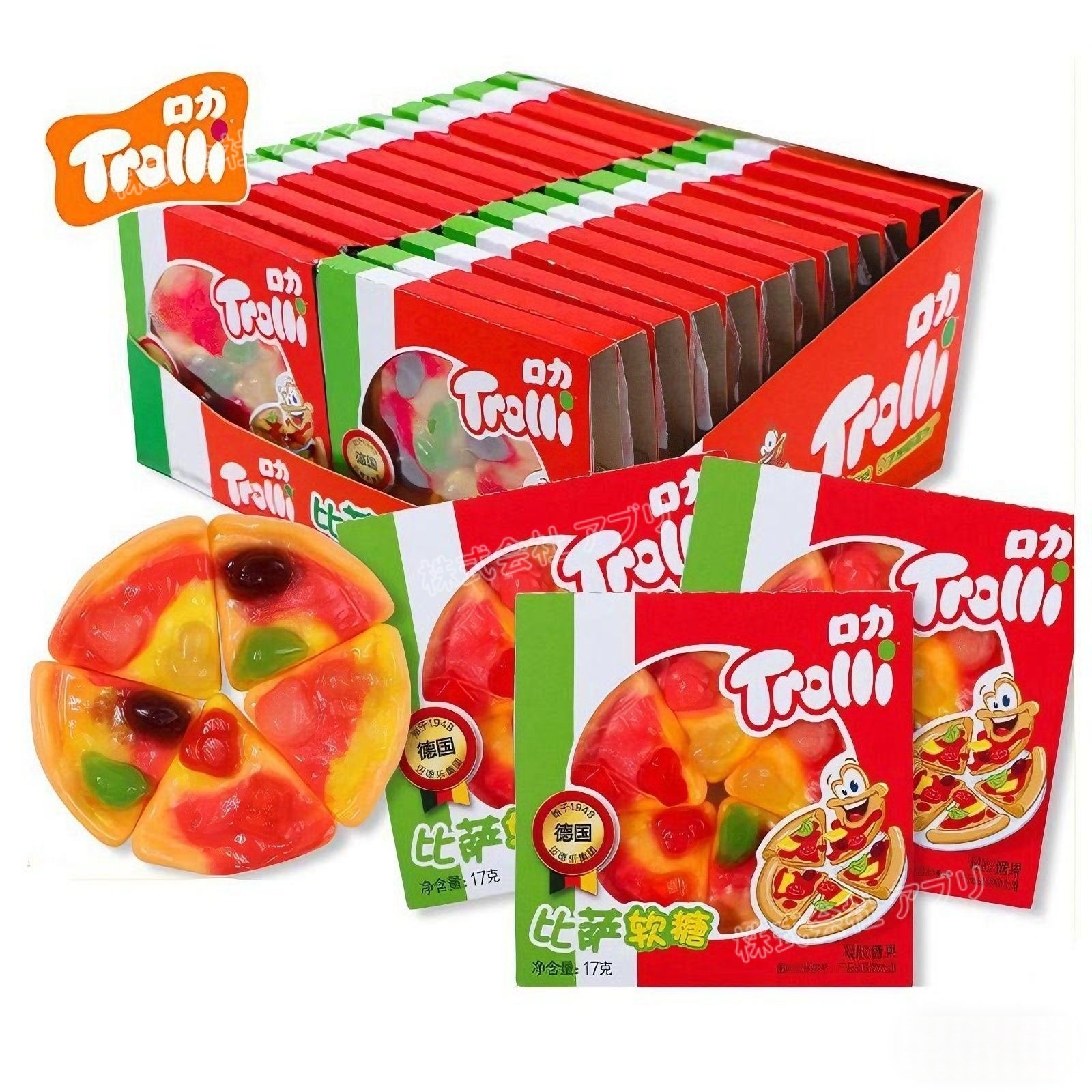 【24個/ケース】★トローリ Trolli★ グミ お菓子 糖菓 ピザ ピザグミ pizza 韓国グミ 咀嚼音 大人気
