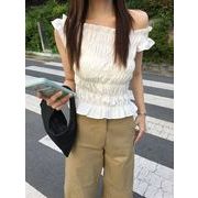 小洒落た 肩見せデザイン ゆったりシャツトップス