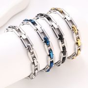 メンズ 極太ゴールドチェーンブレスレット ヒップホップ ステンレス チタン鋼 アクセサリー