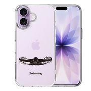iPhone17 側面ソフト 背面ハード ハイブリッド クリア ケース 水泳 スイミング
