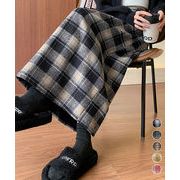 チェック柄タイトスカート バックスリット