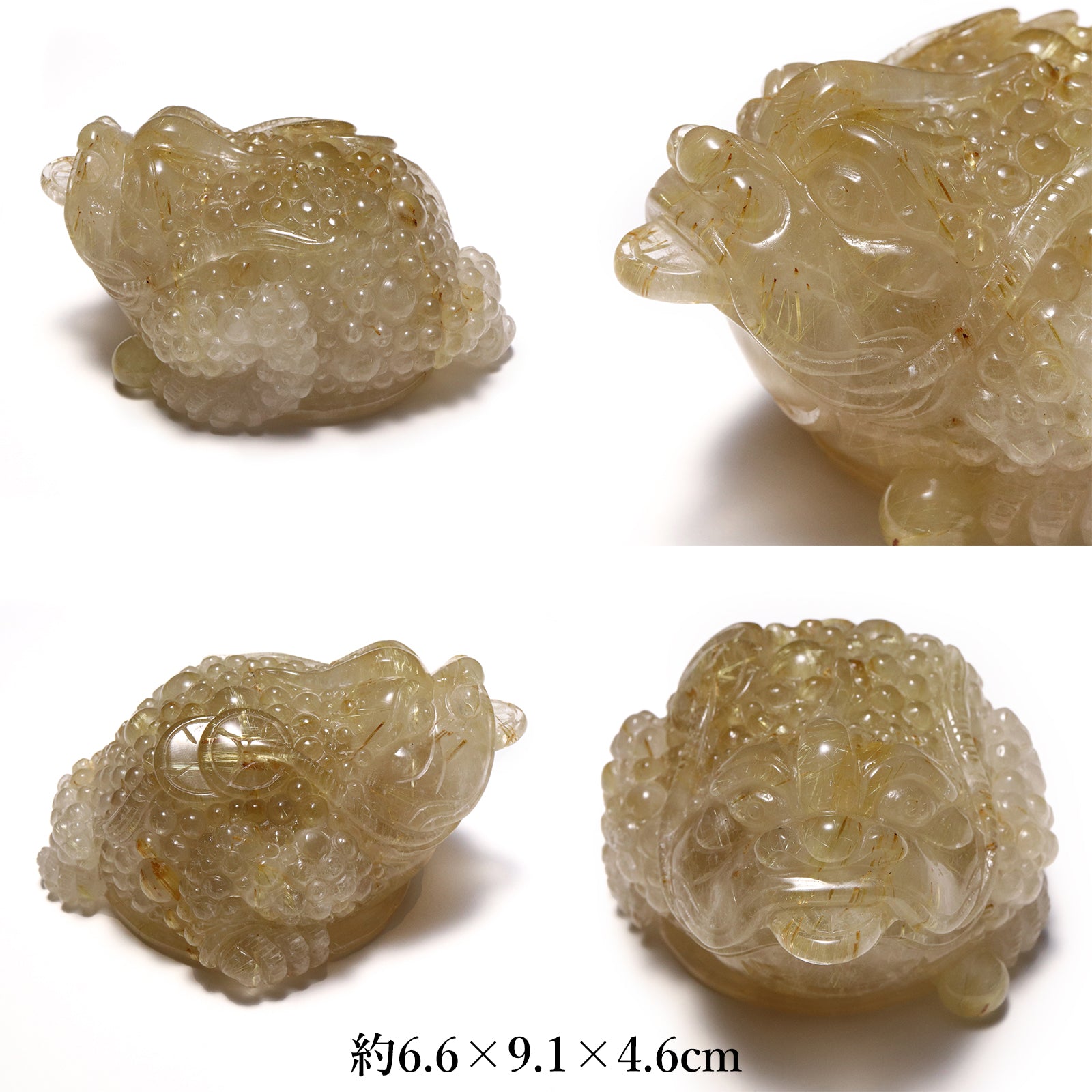 彫り物 ルチルクォーツ 三脚蟾蜍(銭蛙) | 卸売・ 問屋・仕入れの専門
