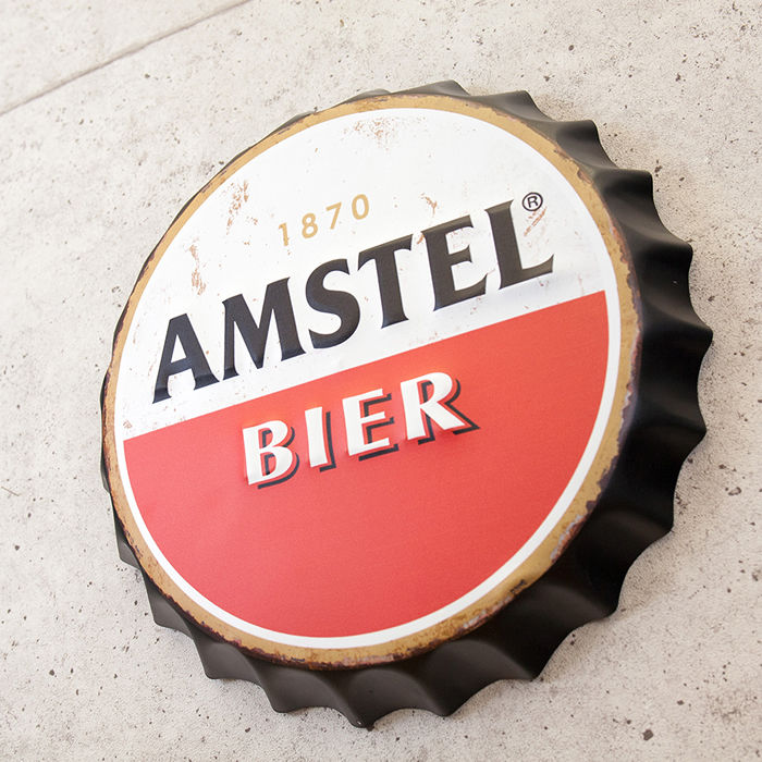 ビアーキャップ　エンボスプレート ★ AMSTEL BIER★