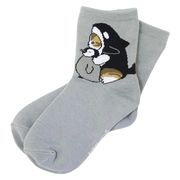 【靴下】mofusand キッズソックス ロークルーシャチペンギン柄