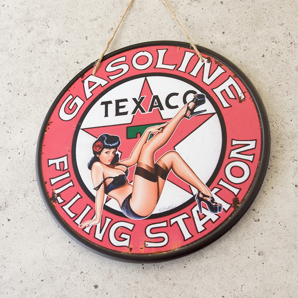 アンティークエンボスプレート ★TEXACO Filling Station★