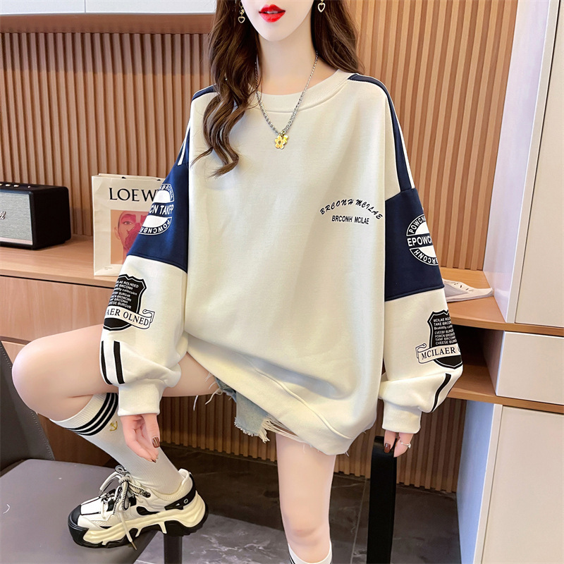 2026年新作 韓国風スウェット 秋 女の子用　ゆったり　カジュアル　クルーネック 長袖トップス