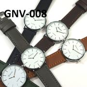 ★日本メーカームーブ　電池寿命3年以上★　GENEVAユニセックス腕時計　レザーベルト