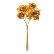 【2026AW新作】造花  ばら 薔薇キャンディローズバンドル 金 4本 FX007016-018