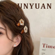フラワー ヘアクリップ レディース 韓国風 かわいい 上品 シンプル 夏 ヘア小物