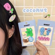 アクリルモチーフヘアクリップ レディース 前髪 サイド ヘアアクセ