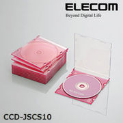 ELECOM(エレコム) Blu-ray/DVD/CDケース（スリム/PS/1枚収納） CCD-JSCS10CPN