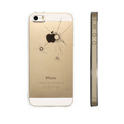 iPhone SE 5S/5 対応 アイフォン ハード クリア ケース 銃の弾痕2