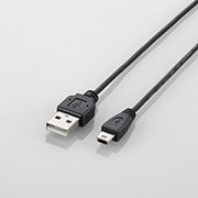 エレコム 極細USB2.0ケーブル A-miniBタイプ 2.5m U2C-MXN25BK