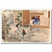 日本 (JaPan) 浮世絵 (Ukiyoe) マウスパッド 11013 水野年方 - 茶の湯日々草 席入の図 [在庫有]
