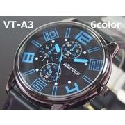 VITAROSOメンズ腕時計　ラバーウォッチ　日本メーカームーブメント　クロノデザイン