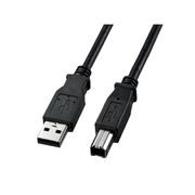 USB2.0ケーブル スタンダードコネクタタイプ 長さ2m ブラック