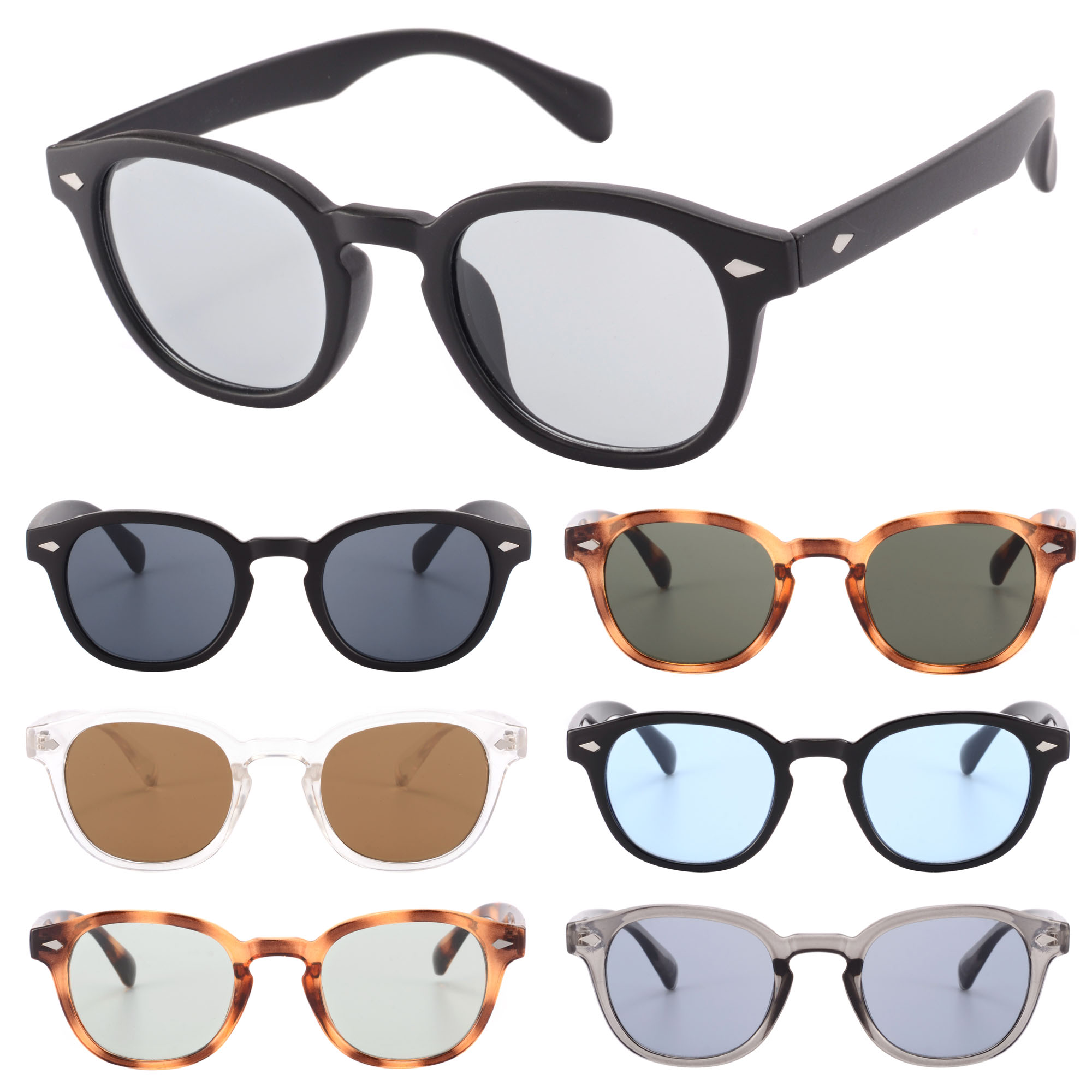 ウェリントン ボストン カラーレンズ&スモークサングラス クリアフレーム UV【TY2955】 Kamakura Sunglass | 卸売・  問屋・仕入れの専門サイト【NETSEA】