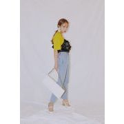 クーポン適用でさらにお得 美シルエット 韓国ファッション ハンドバッグ 長方形 封筒 太いチェーン