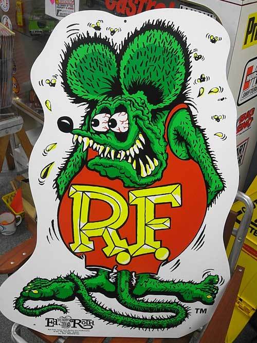 ラットフィンク MDFボードサイン / RAT FINK Ｌ．Ｃエンタープライズ