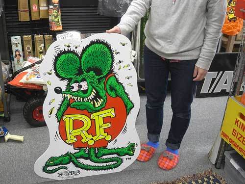 ラットフィンク MDFボードサイン / RAT FINK Ｌ．Ｃエンタープライズ