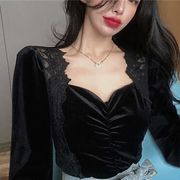 フェミニン トップス レース シャツ ブラウス