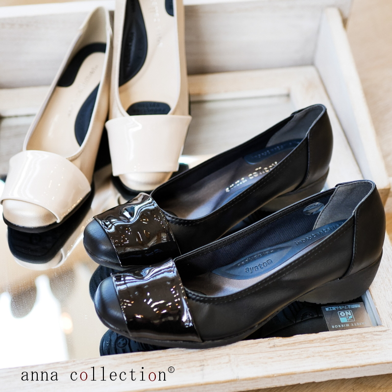 【2023年秋/再入荷】AnnaCollection パンプス 靴 レディース モールドソール ウエッジソール