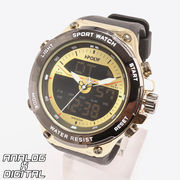 アナデジ デジアナ HPFS9402-YGD アナログ&デジタル クロノグラフ ダイバーズウォッチ風メンズ腕時計
