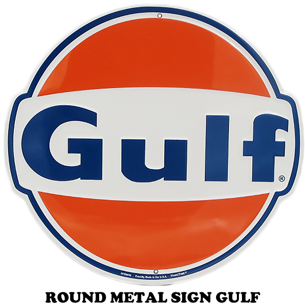 ラウンドメタルサイン GULF