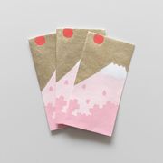 【新登場！伝統技法、型染めで一色ずつ職人が手摺りで製作しました！】手摺り型染め金封 富士に桜
