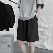 [即納] 韓国ファッション 百掛け ピュアカラー ゆったりする 五分 スーツショーツ 気質 トレンド