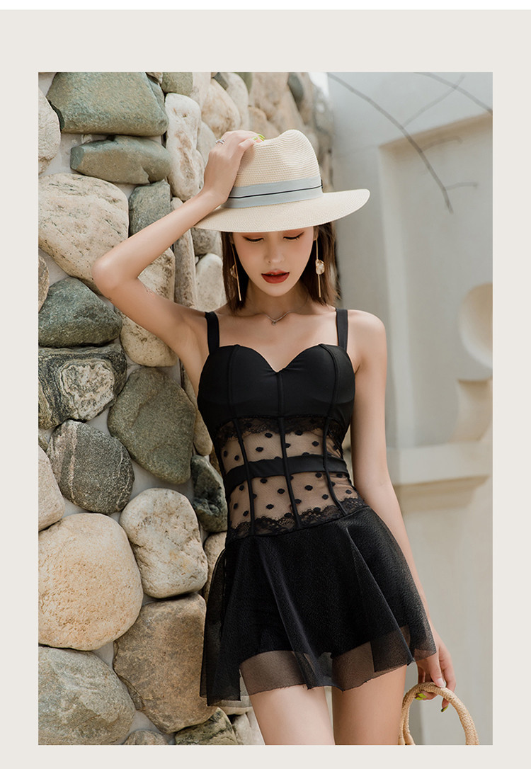 手放せない 21年新作 水着 女性 黒 ワンピース水着 ボクサー 薄手 保守的 透かし彫り セクシー アパレル Mary Dodo 韓国ファッション専門店 問屋 仕入れ 卸 卸売の専門 仕入れならnetsea