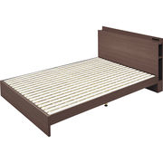 ベッド　ダブルサイズ ベッドフレーム　木製　木製フレーム　すのこ　通気性　コンセント付き