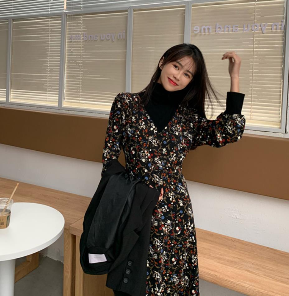 秋冬新作 女 レディース ハイウエスト 長袖 ハイネック ロング ワンピース インナー 2色 M 3xl アパレル 朝商事 合同会社 問屋 仕入れ 卸 卸売の専門 仕入れならnetsea