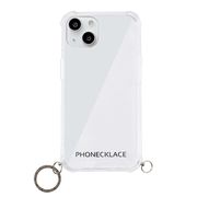 PHONECKLACE ストラップ用リング付きクリアケース for iPhone 13 ガ