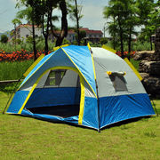 アウトドアキャンプ、キャンプテント、1ドア3窓テント釣りテント、3-4人