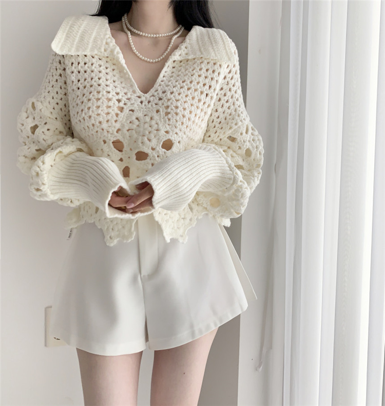 クーポン適用でお得に 韓国ファッション デザインセンス ニット 小さい新鮮な セーター 大人気