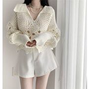 クーポン適用でお得に 韓国ファッション デザインセンス ニット 小さい新鮮な セーター 大人気