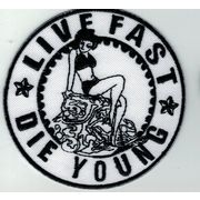 LIVEFAST　DIEYOUNG ワッペン