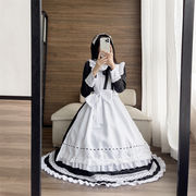 魅力を醸し出す メイド ロングスカート 長袖 メイド服 疑似マザー ハウスキーパー コスプレ 制服