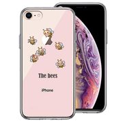 iPhone7 iPhone8 兼用 側面ソフト 背面ハード ハイブリッド クリア ケース The Bees ミツバチ 蜂 可愛い