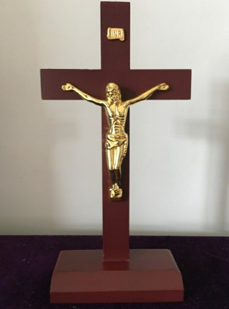 【在庫限り】　木製キリスト像 木製十字架 オブジェ 置物 ビンテージ クラシカル 磔